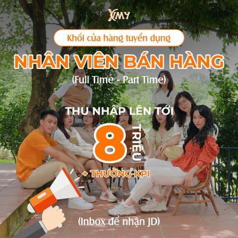 [HÀ NỘI] NHÂN VIÊN BÁN HÀNG FULLTIME
