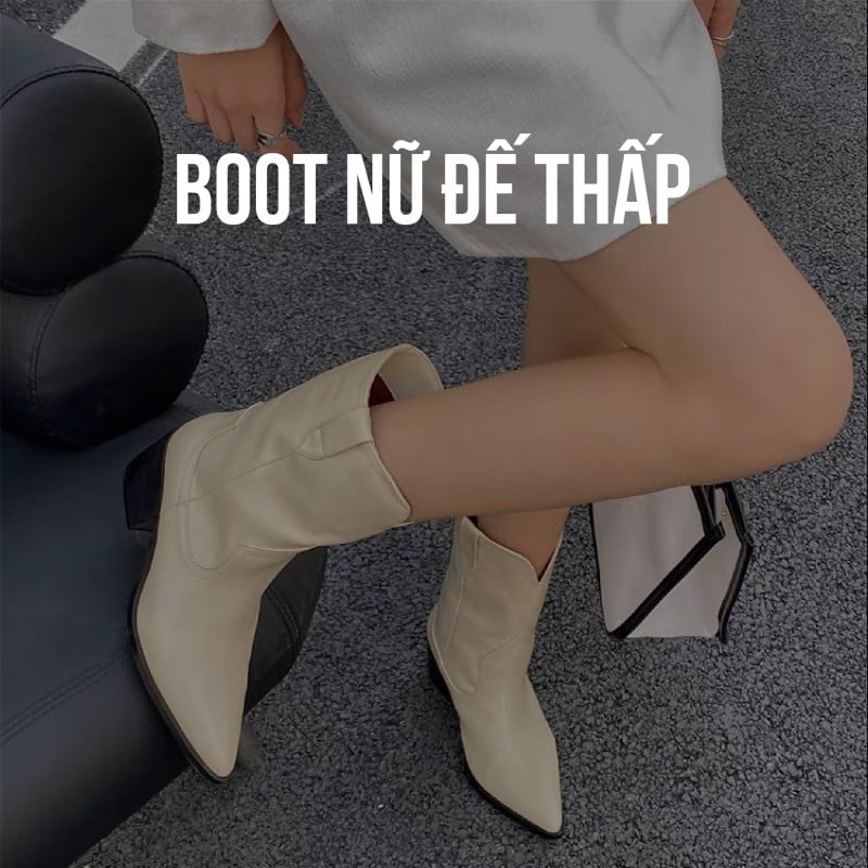 Boot nữ đế thấp