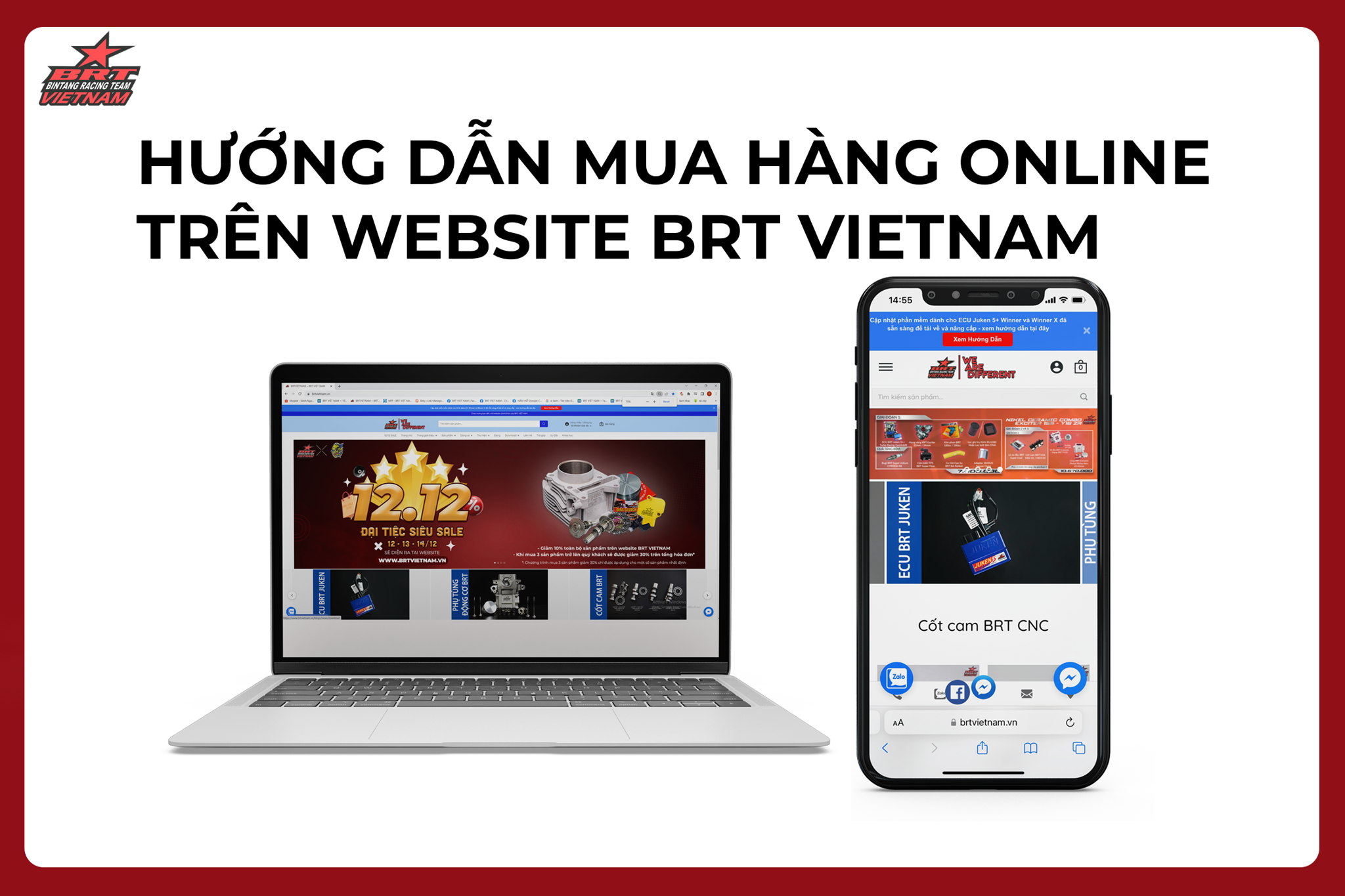 HƯỚNG DẪN MUA HÀNG TRÊN WEBSITE BRT VIETNAM