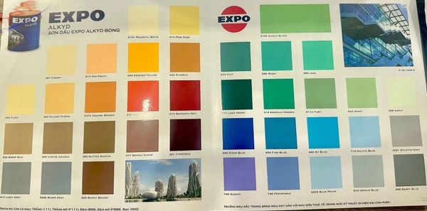 Bảng màu sơn dầu Expo Alkyd