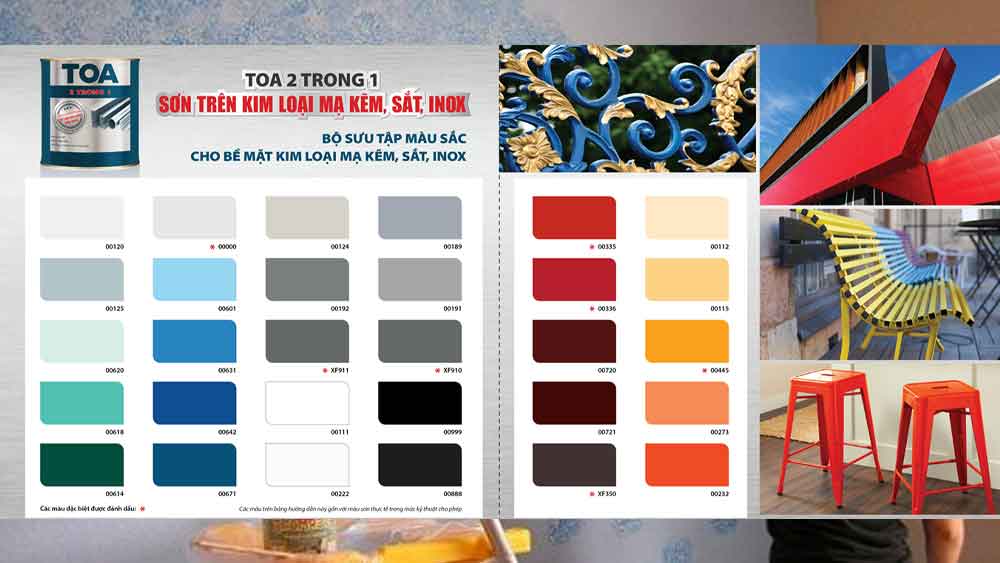 Bảng màu sơn TOA 2IN1