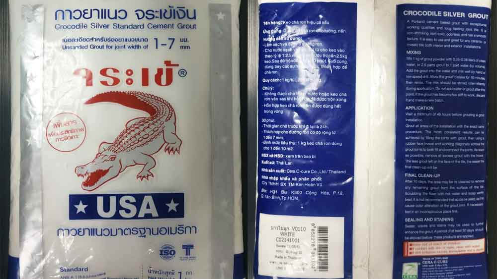 Bao bì keo chà ron cá sấu