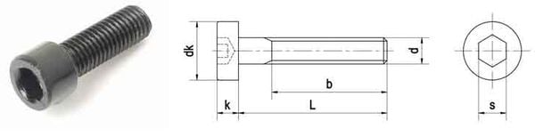 Bulong lục giác chìm đầu trụ