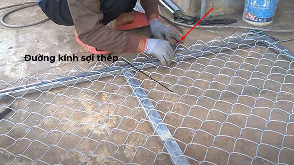 Đường kính sợi thép lưới B40