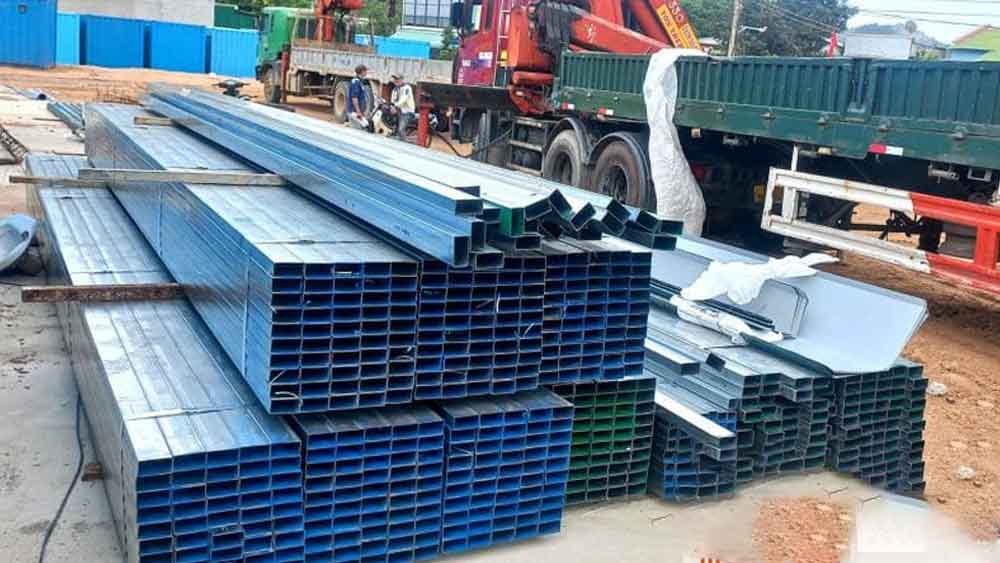 Thép hộp 50x100 ship ở công trình