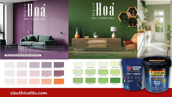 Màu xanh và tím cho người mệnh mộc