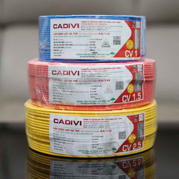 Một số loại cáp điện Cadivi CV
