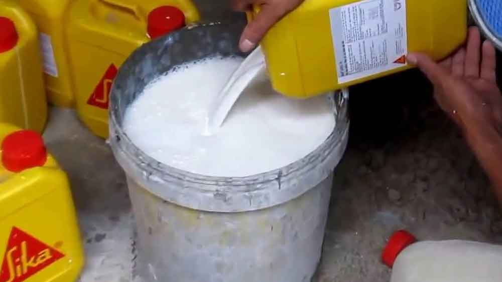 Pha sika latex trong chống thấm