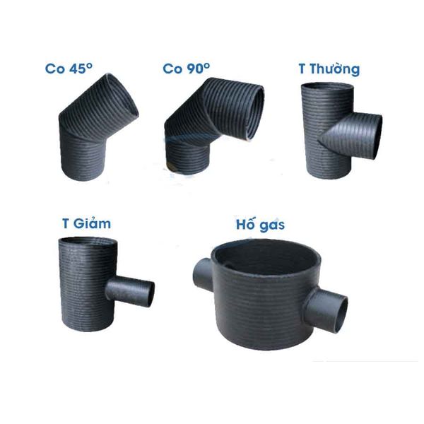 Phụ kiện ống nhựa HDPE 2 vách