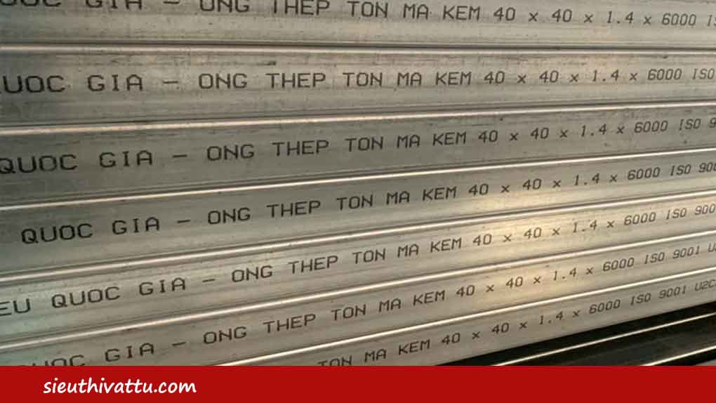 thép hộp mạ kẽm 40x40