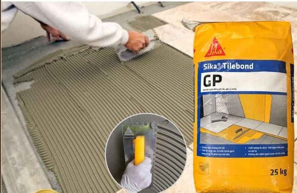 Thi công keo dán gạch Sika