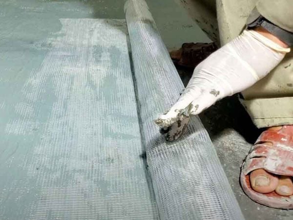 Thi công lưới thủy tinh 70g