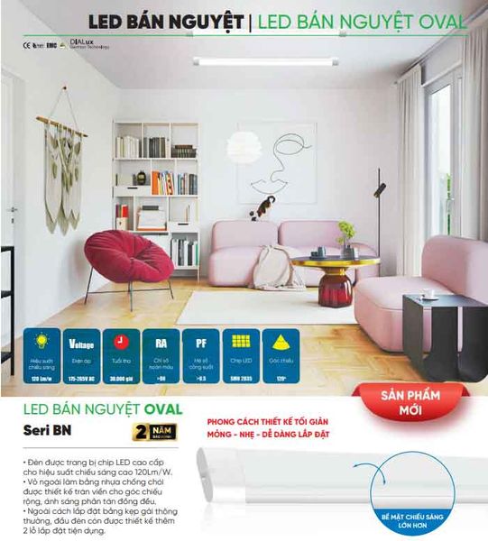 Thông tin về đèn LED bán nguyệt Oval của MPE