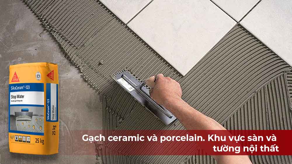 Ứng dụng của keo dán gạch Sika Ceram 123