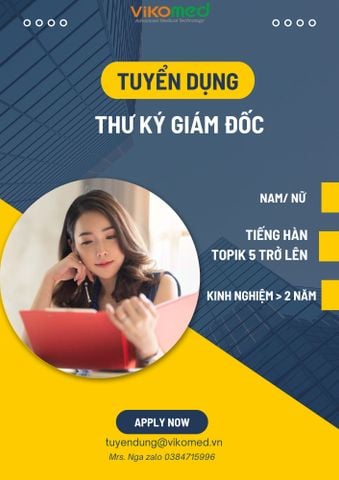 TUYỂN DỤNG THƯ KÝ GIÁM ĐỐC (TIẾNG HÀN)
