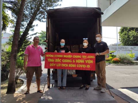 Nhóm doanh nghiệp chung tay cùng tỉnh Bắc Giang & Bệnh viện đẩy lùi Covid-19