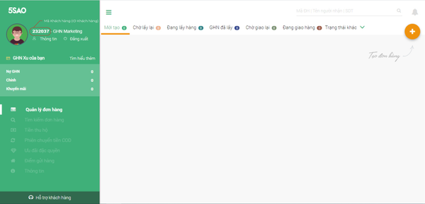 Hướng dẫn tra cứu mã khách hàng trên hệ thống 5sao và App GHN
