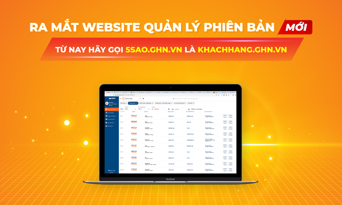 Hướng dẫn trải nghiệm phiên bản mới web khachhang.ghn.vn