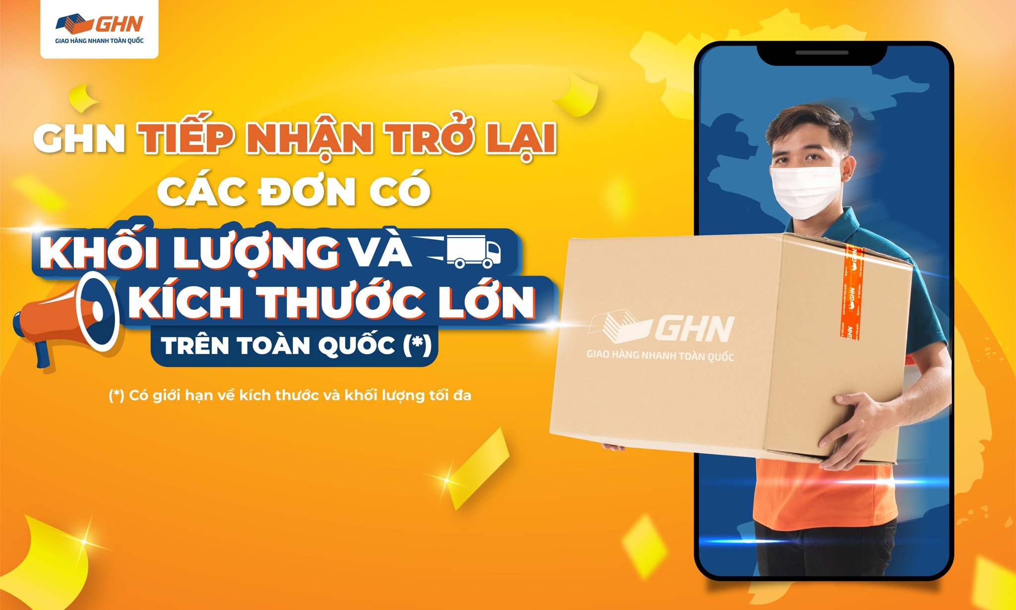 [Thông Báo] GHN Tiếp Nhận Trở Lại Các Đơn Có Kích Thước Và Khối Lượng Lớn Trên Toàn Quốc Từ 19/11/2021