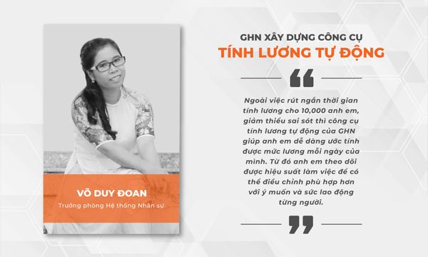 GHN đã xây dựng công cụ tính lương tự động như thế nào?