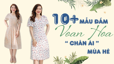 10+ MẪU ĐẦM VOAN HOA TRUNG NIÊN 