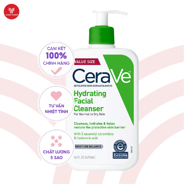 SỮA RỬA MẶT FOAMING CLEANSER FOR NORMAL TO OILY SKIN 473ML CERAVE
