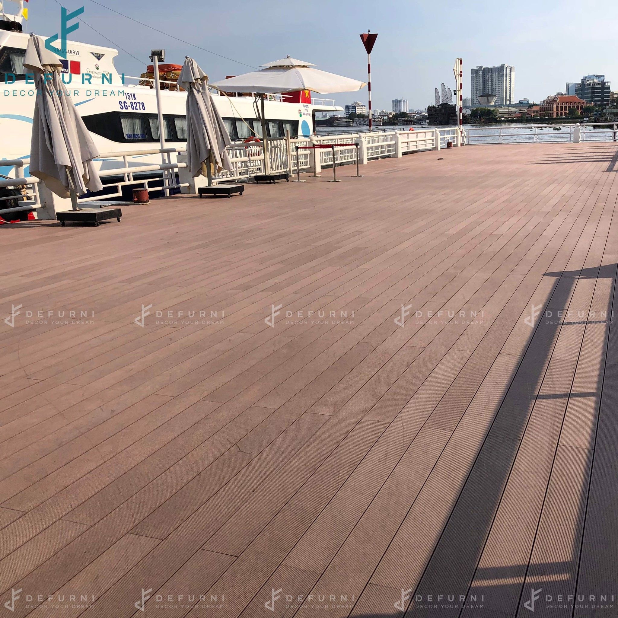 Sàn gỗ bến Du thuyền - Bến Tàu cao tốc Bạch Đằng, Quận 1, TP.HCM