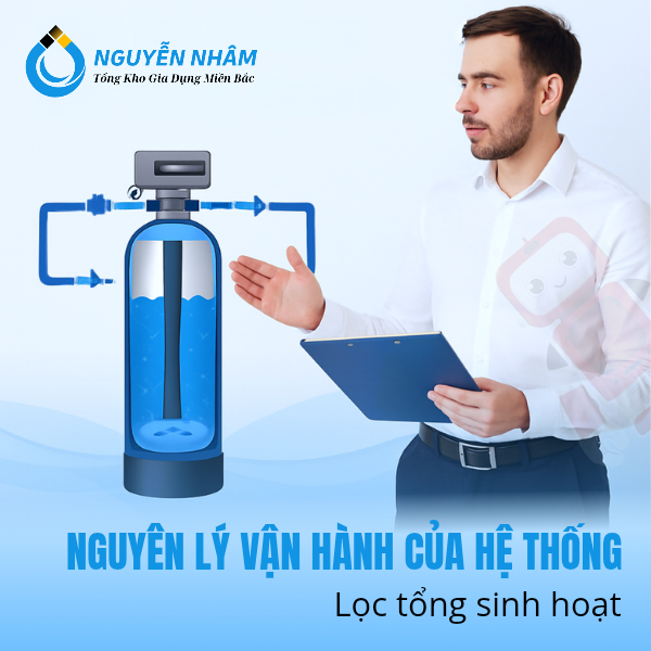 Nguyên lý vận hành của hệ thống lọc tổng sinh hoạt