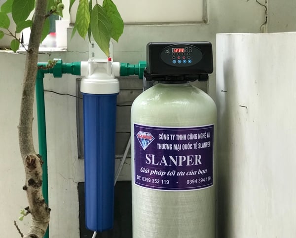 thiết bị xử lý nước cứng Slanper, làm mềm nước tự động