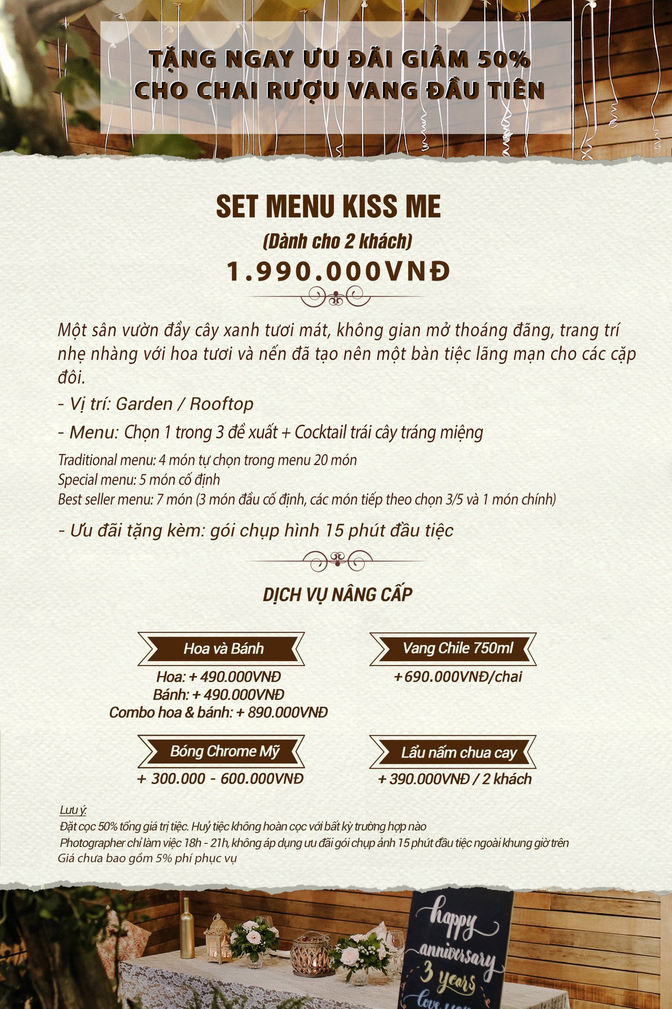 BÁO GIÁ TIỆC COUPLE