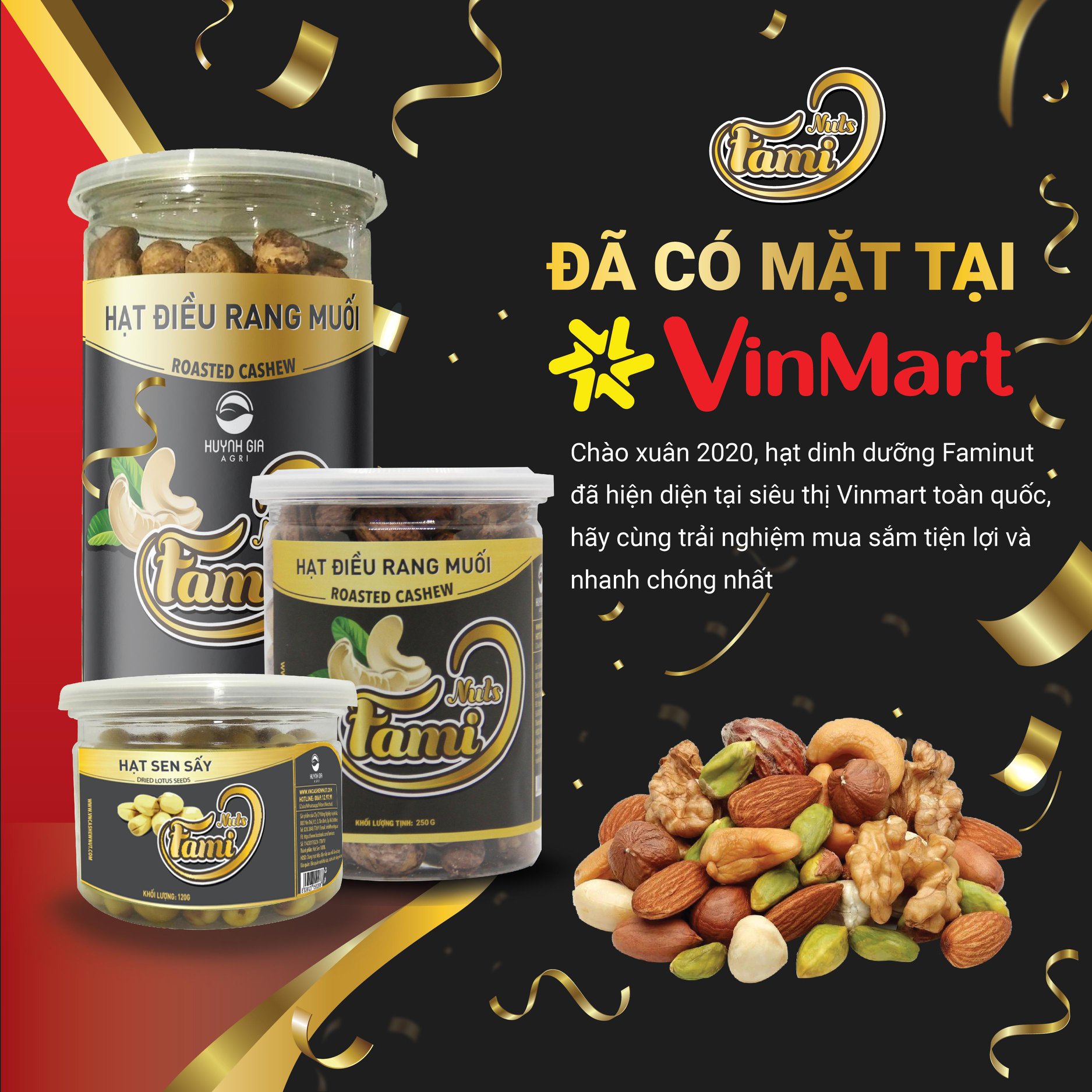 FAMI NUTS  CHÍNH THỨC CÓ MẶT TẠI VINMART TRÊN TOÀN QUỐC – ĐEM SỨC KHỎE ĐẾN MỌI NHÀ