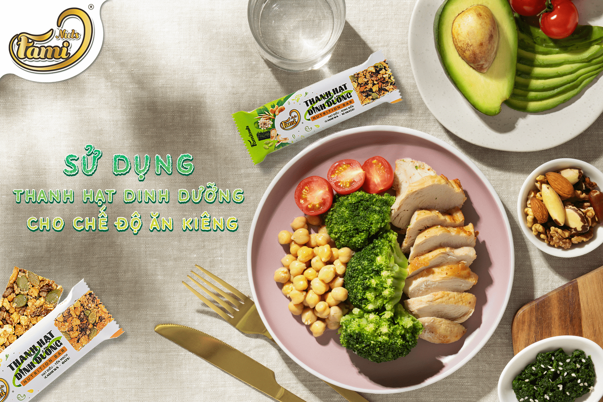 SỬ DỤNG THANH HẠT DINH DƯỠNG CHO CHẾ ĐỘ ĂN KIÊNG