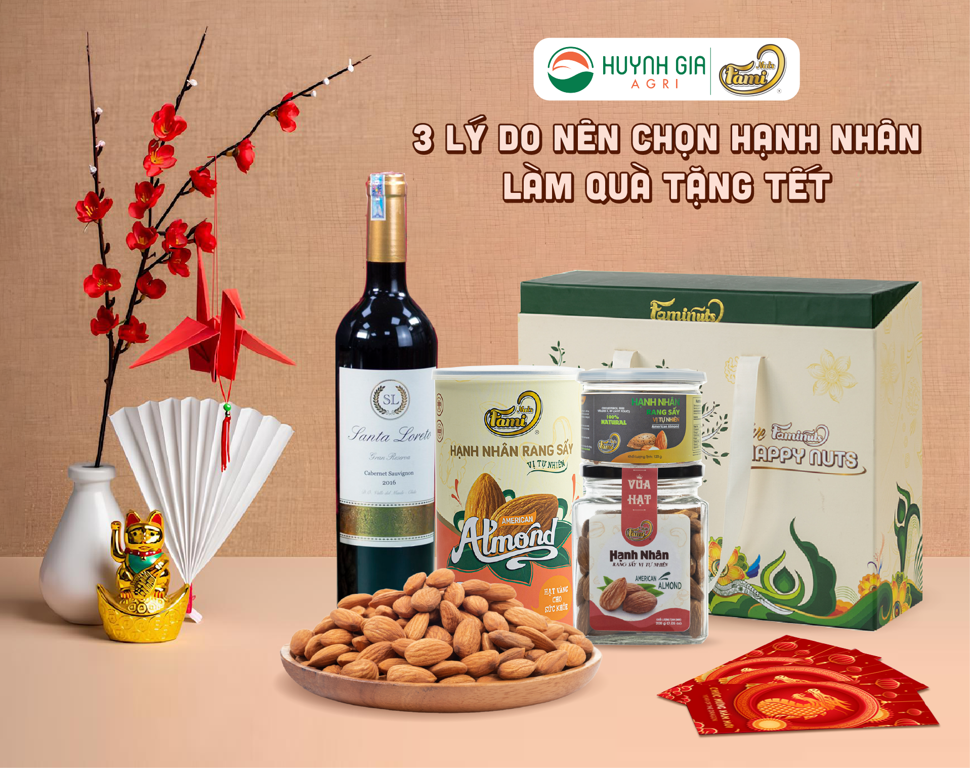 Top 3 lý do nên chọn Hạnh Nhân làm Quà tặng Tết