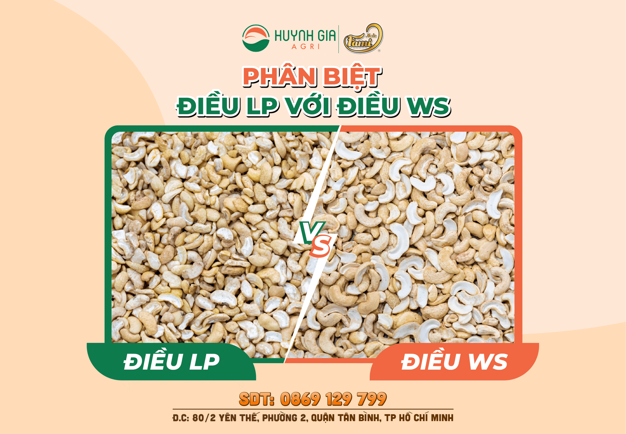 Phân biệt hạt điều WS và hạt điều LP? Đặc điểm, giá thành và công dụng