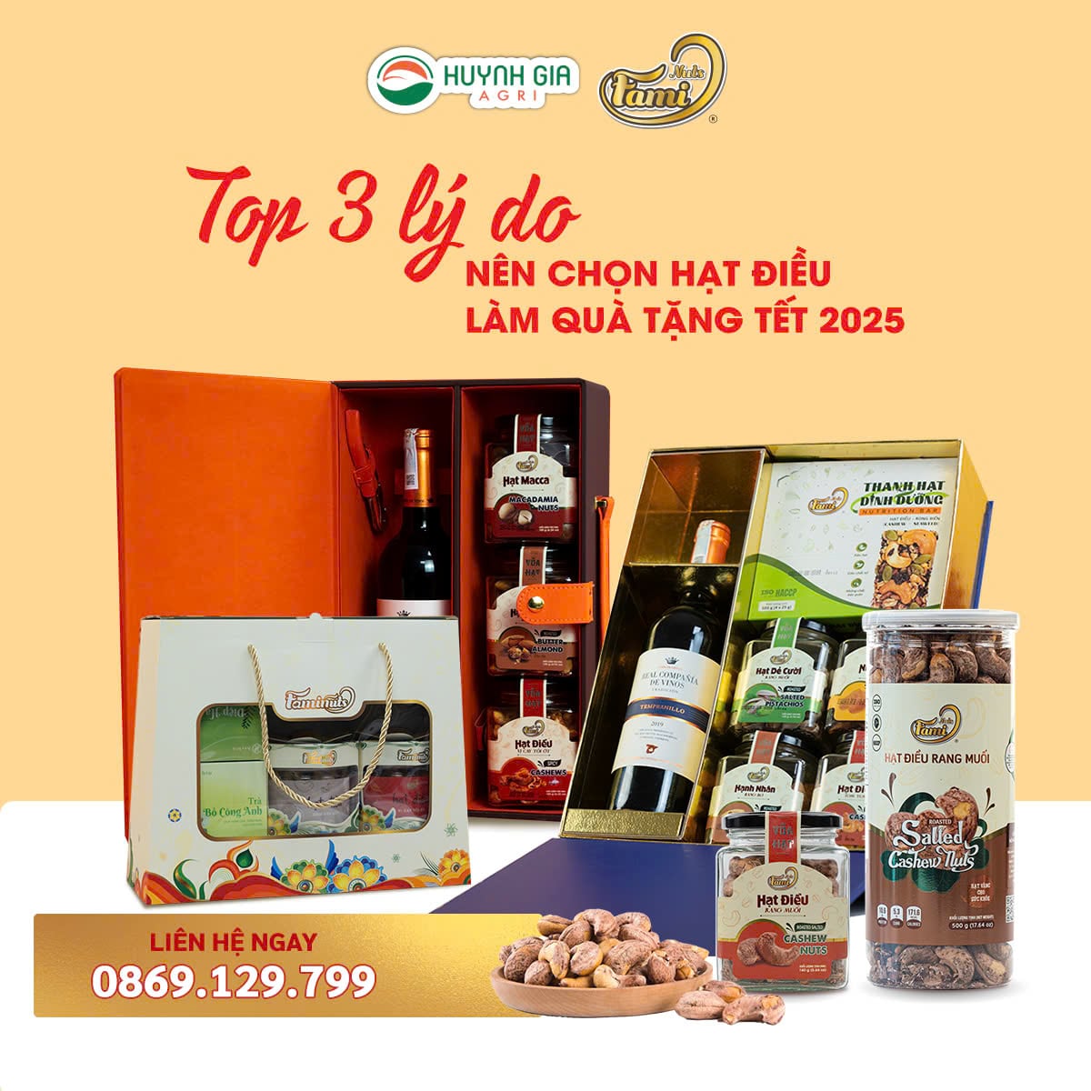 TOP 3 LÝ DO NÊN CHỌN HẠT ĐIỀU LÀM QUÀ TẶNG TẾT 2025