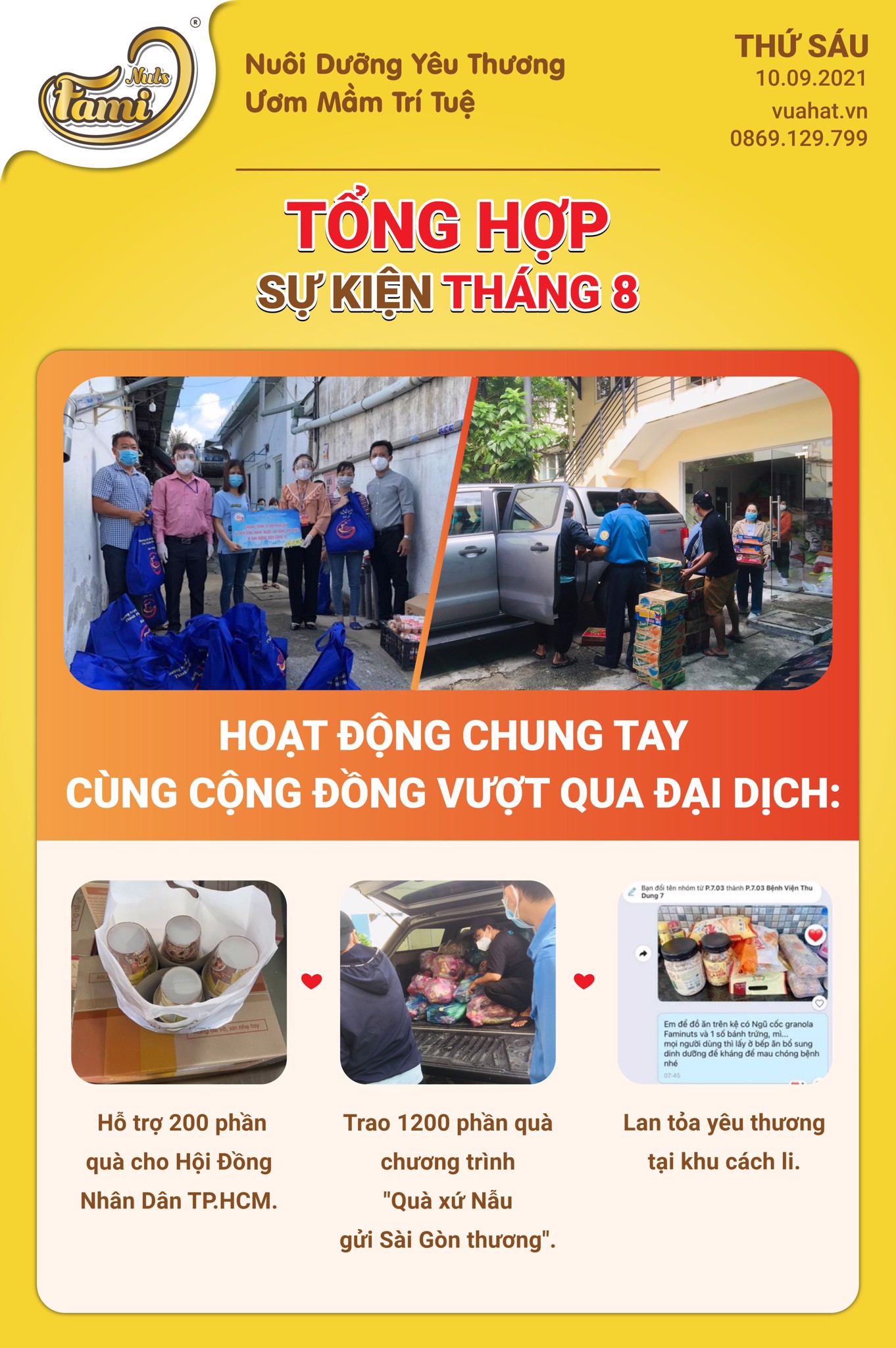 [Điểm tin tháng 8] FAMINUTS - VỮNG BƯỚC ĐI LÊN CÙNG NHIỀU HOẠT ĐỘNG XUYÊN SUỐT MÙA COVID
