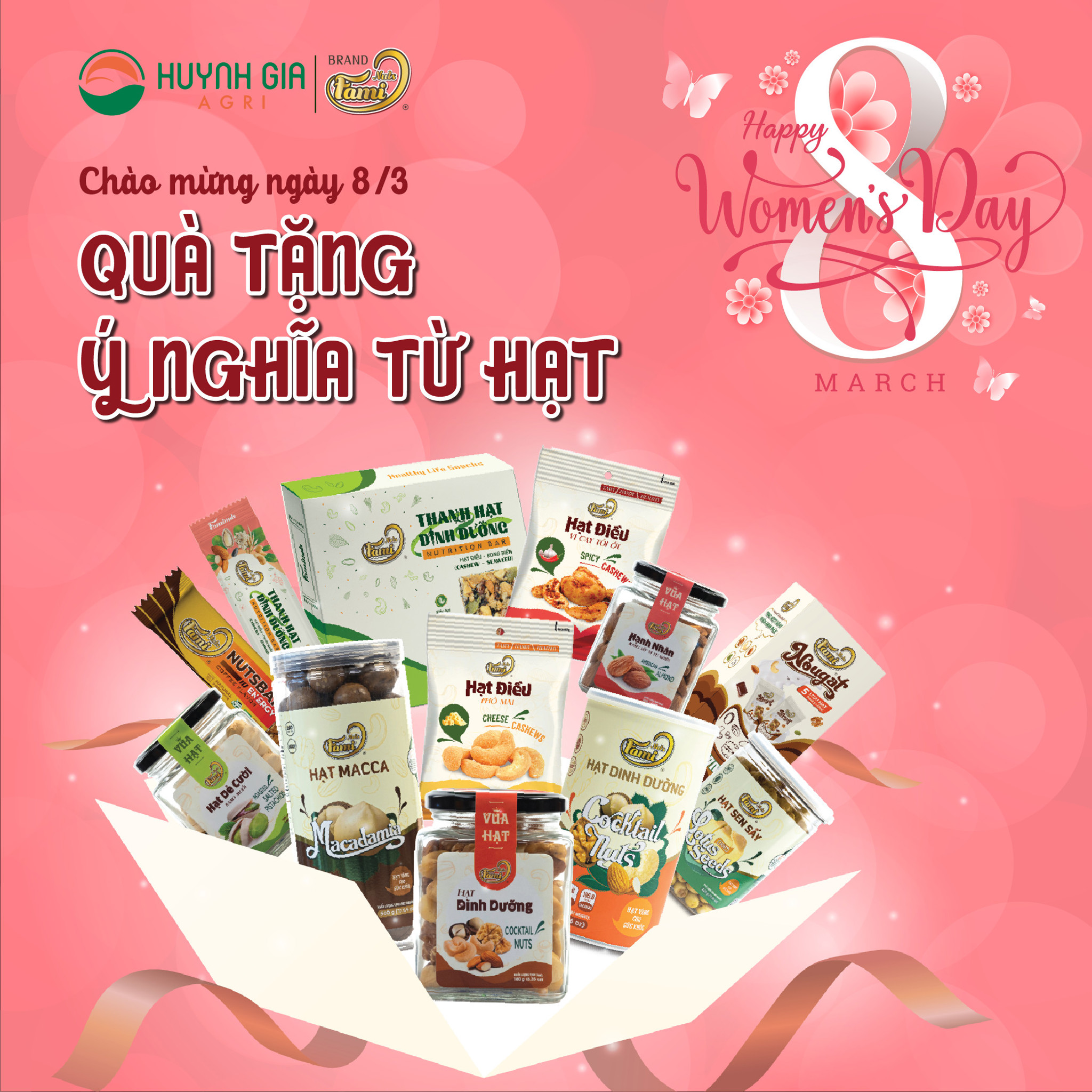 CHÀO MỪNG NGÀY 8/3 VỚI QUÀ TẶNG Ý NGHĨA TỪ HẠT DINH DƯỠNG FAMINUTS