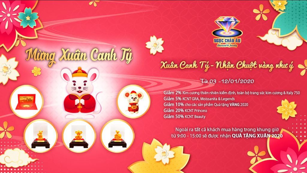 Xuân Canh Tý _ Nhận Chuột Vàng Như Ý