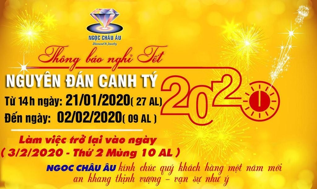 Thông Báo Lịch Nghỉ Tết Nguyên Đán Canh Tý