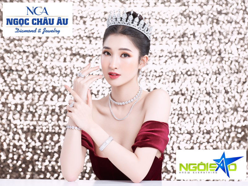 Á hậu Phương Nhi - Miss World Việt Nam 2022 đại sứ thương hiệu tài trợ vương miện Ngọc Châu Âu