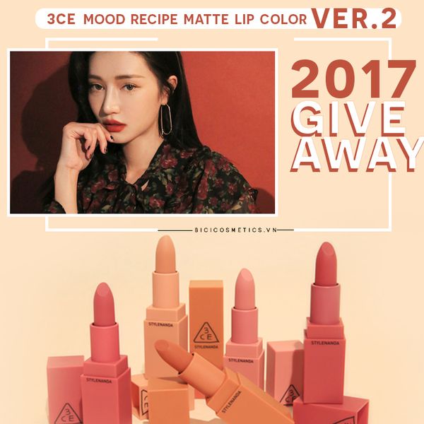 [MINIGAME] [31/10-02/10] COMMENT LIỀN TAY TRÚNG NGAY 3CE MOOD RECIPE 2017
