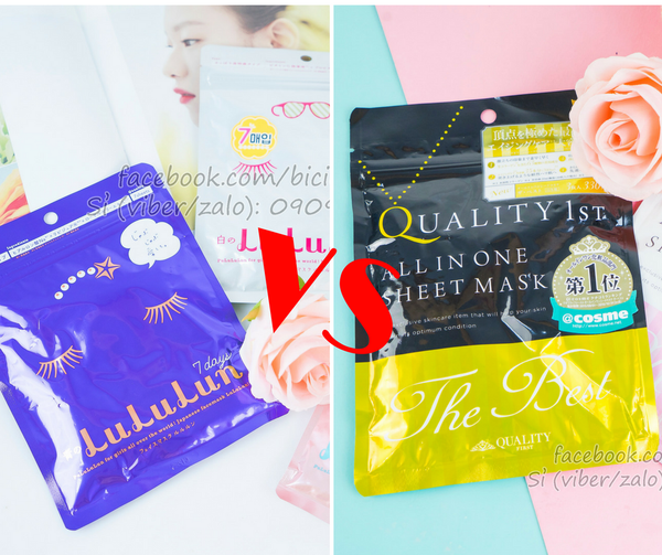 So sánh mặt nạ giấy Lululun và Quality 1st All In One Mask