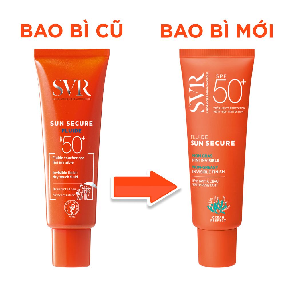 SVR SUN SECURE FLUIDE SPF50+ 50ML KEM CHỐNG NẮNG SVR TRONG SUỐT KHÔNG –  Bicicosmetics