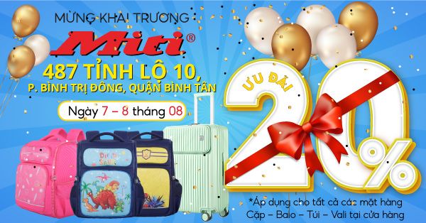 Khai Trương Cửa Hàng Miti Quận Bình Tân