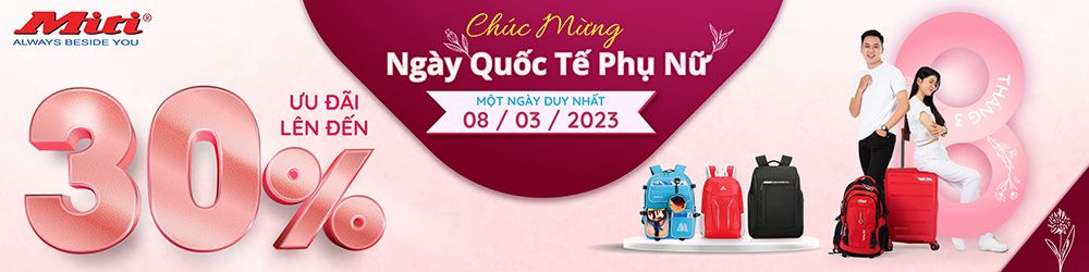 Đón Lễ 8/3 cùng Miti - Giảm giá 30% trên các sản phẩm ba lô