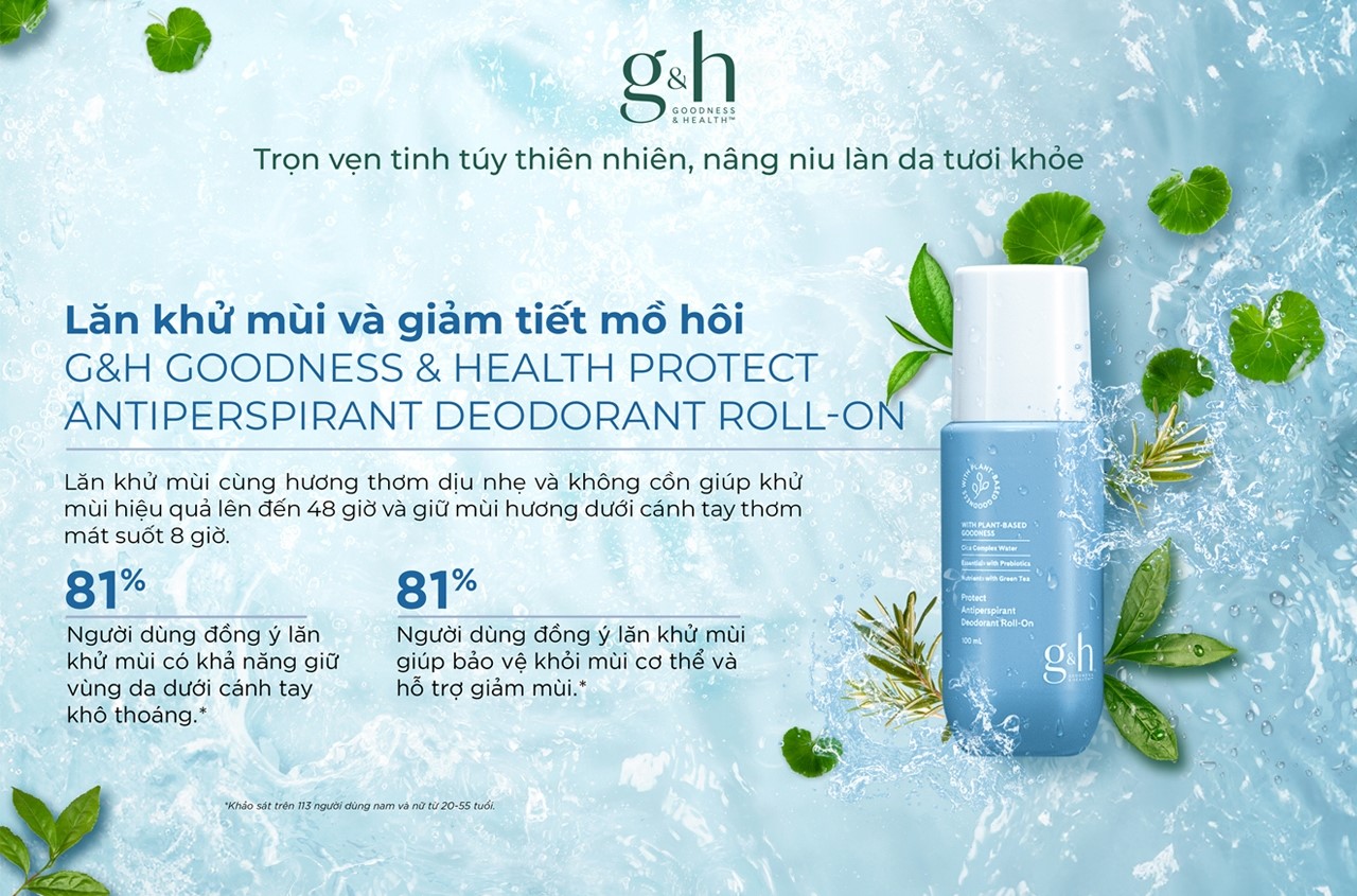 Lăn khử mùi và giảm tiết mồ hôi G&H GOODNESS & HEALTH PROTECT ANTIPERS –  SONGKHOETRE24H
