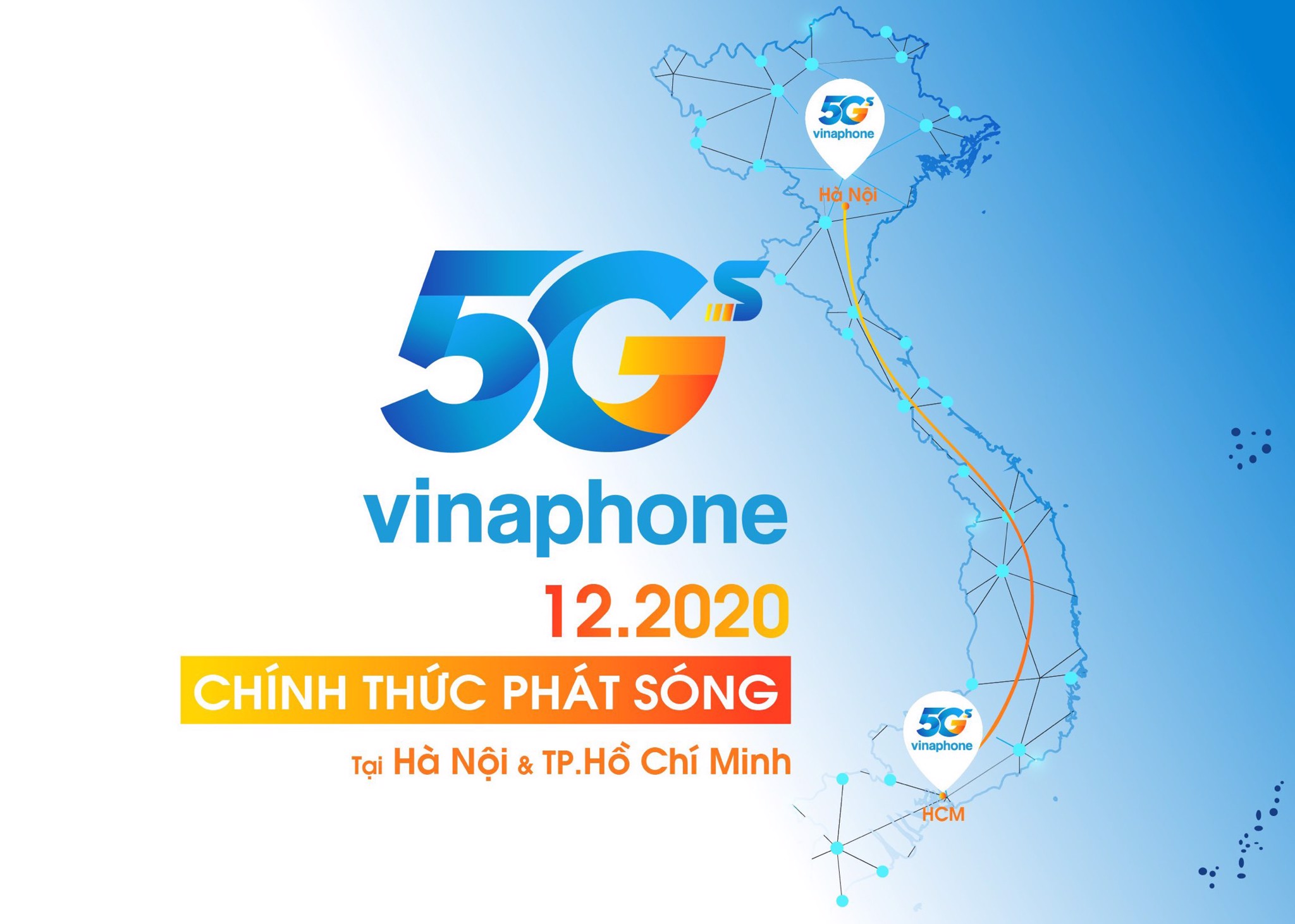 Chính thức phát sóng VinaPhone 5G tại Hà Nội và TP Hồ Chí Minh vào tháng 12/2020