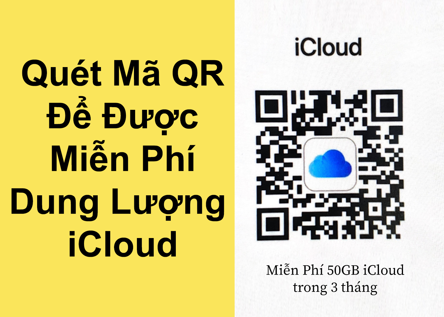 Cách nhận 3 tháng miễn phí iCloud 50GB