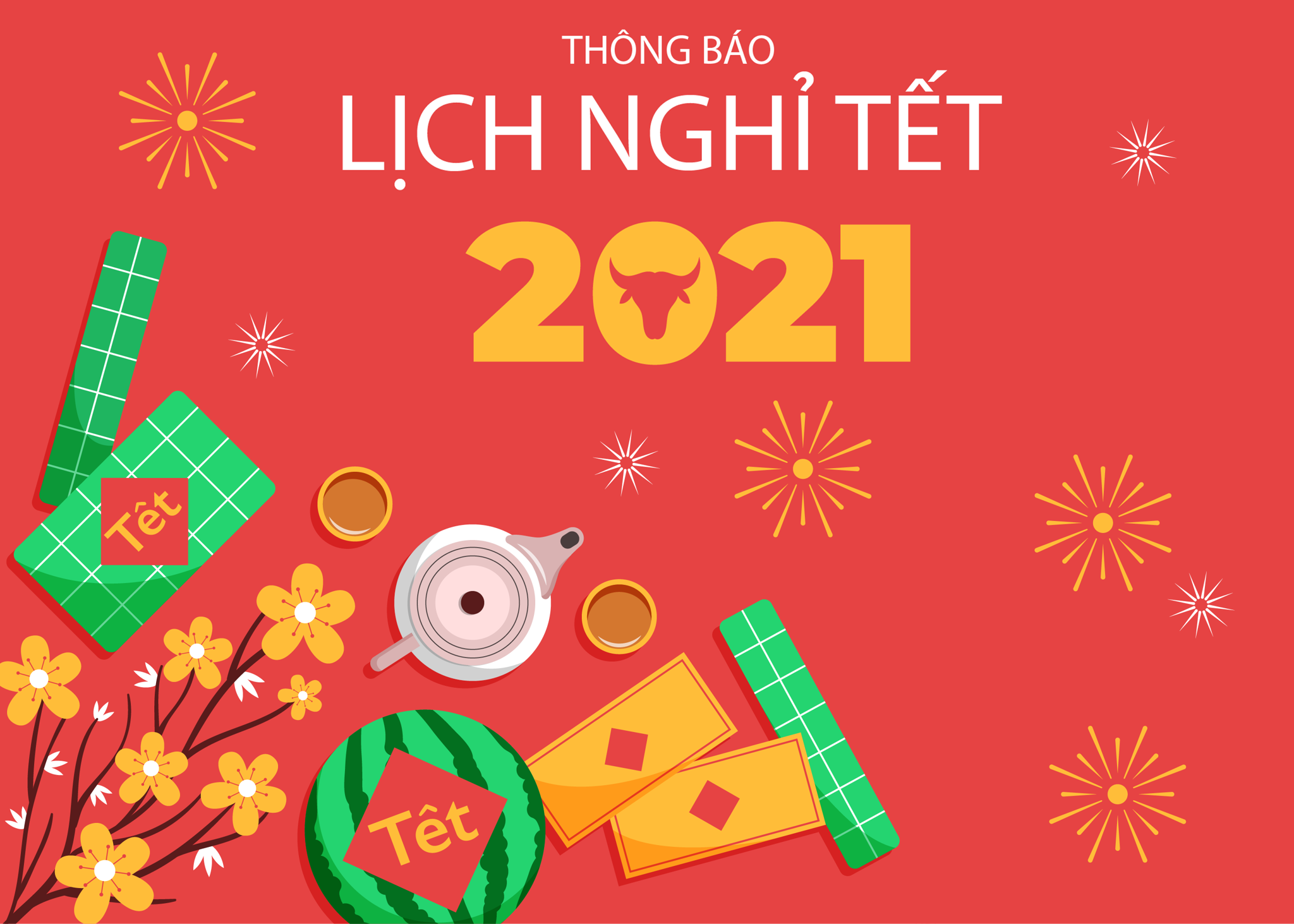 Hoàng Phát 360 thông báo lịch nghỉ Tết Nguyên Đán 2021