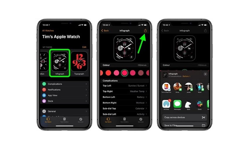 Cách chia sẻ mặt đồng hồ Apple Watch trên watchOS 7